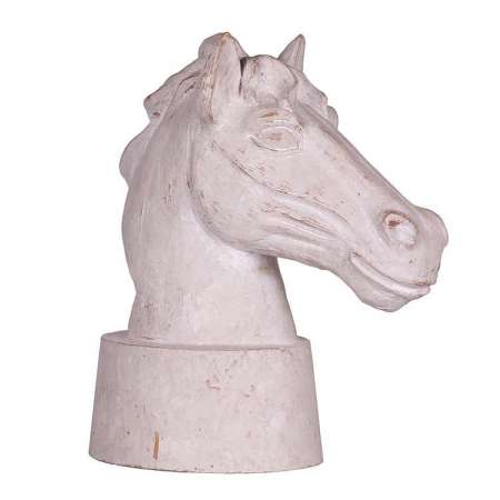 Indoor Home Decor Crafts White Horse Head Statue Resin Horse Head Figurines