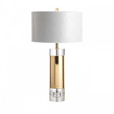 American Simple modern metal luxury atmosphere acrylic transparent  bedroom bedside lamp decorative table lamp